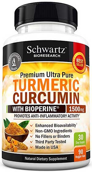 Premium Ultra Pure Schwartz Turmeric Curcumin 1500 Mg