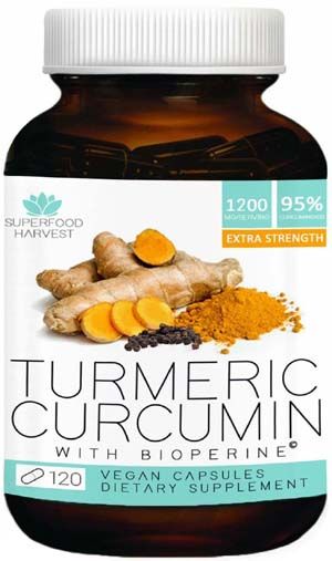 SUPERFOOD HARVEST Organic Turmeric Curcumin with BioPerine 1200mg