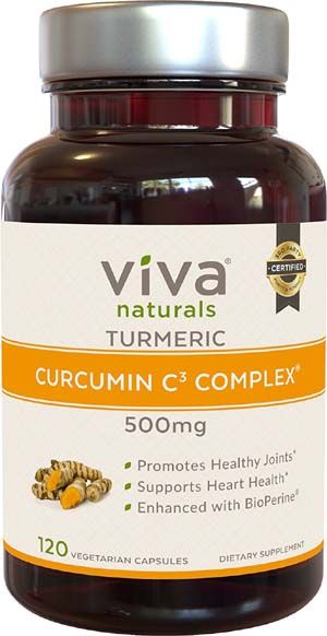 Viva Natural Non-GMO Turmeric Curcumin C3, 500mg